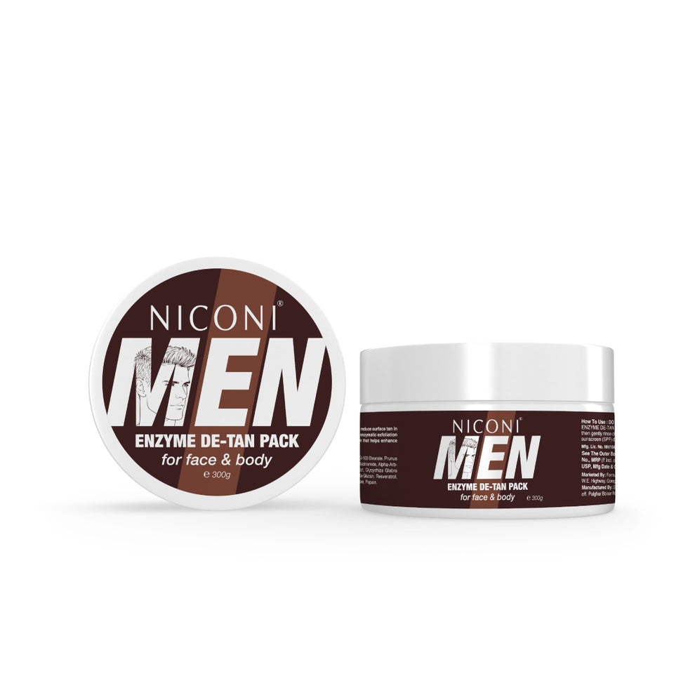 NICONI Men Enzyme De-Tan Pack For Face & Body