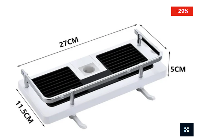 Adhesive Shower Shelf with Soap Holder – Tool-Free Installation for Modern Bathrooms