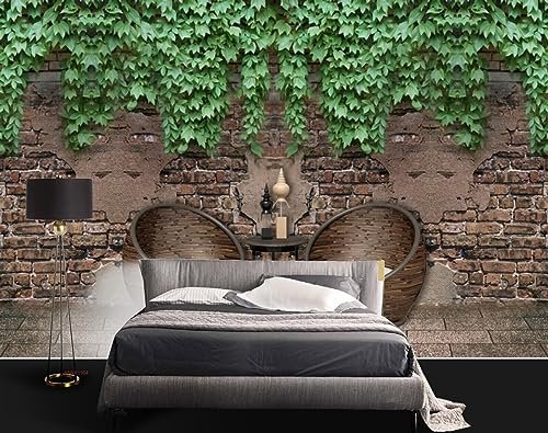 Beibehang BVE1164 Chairs Lumber Creepers Wooden Benches Creeping Plants Table Furniture HD 3D Wall Sticker[20 ft x 17 ft] / [610 cm x 518 cm]